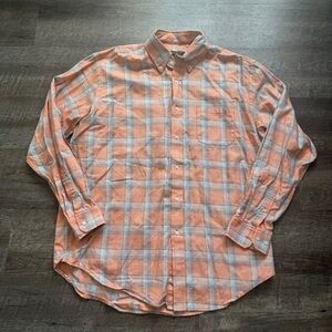 Bobby Jones Collection Woven In Italy Plaid Button Down Long Sleeve Shirt XL